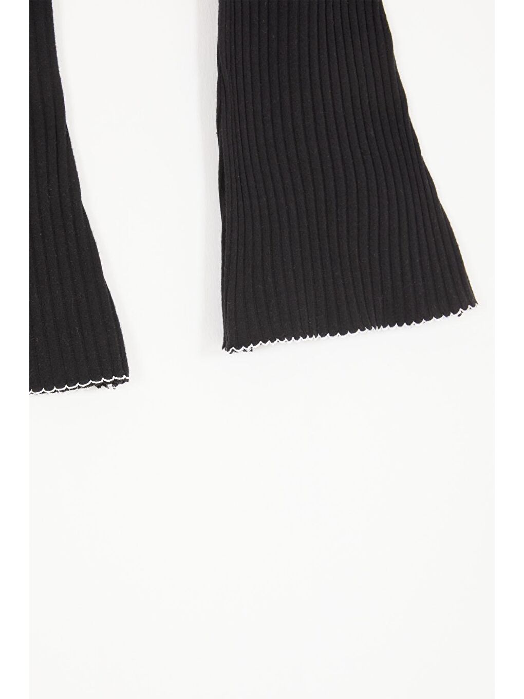 Siyah İspanyol Paça Fitilli Cepli Kız Çocuk Tayt 16995-2