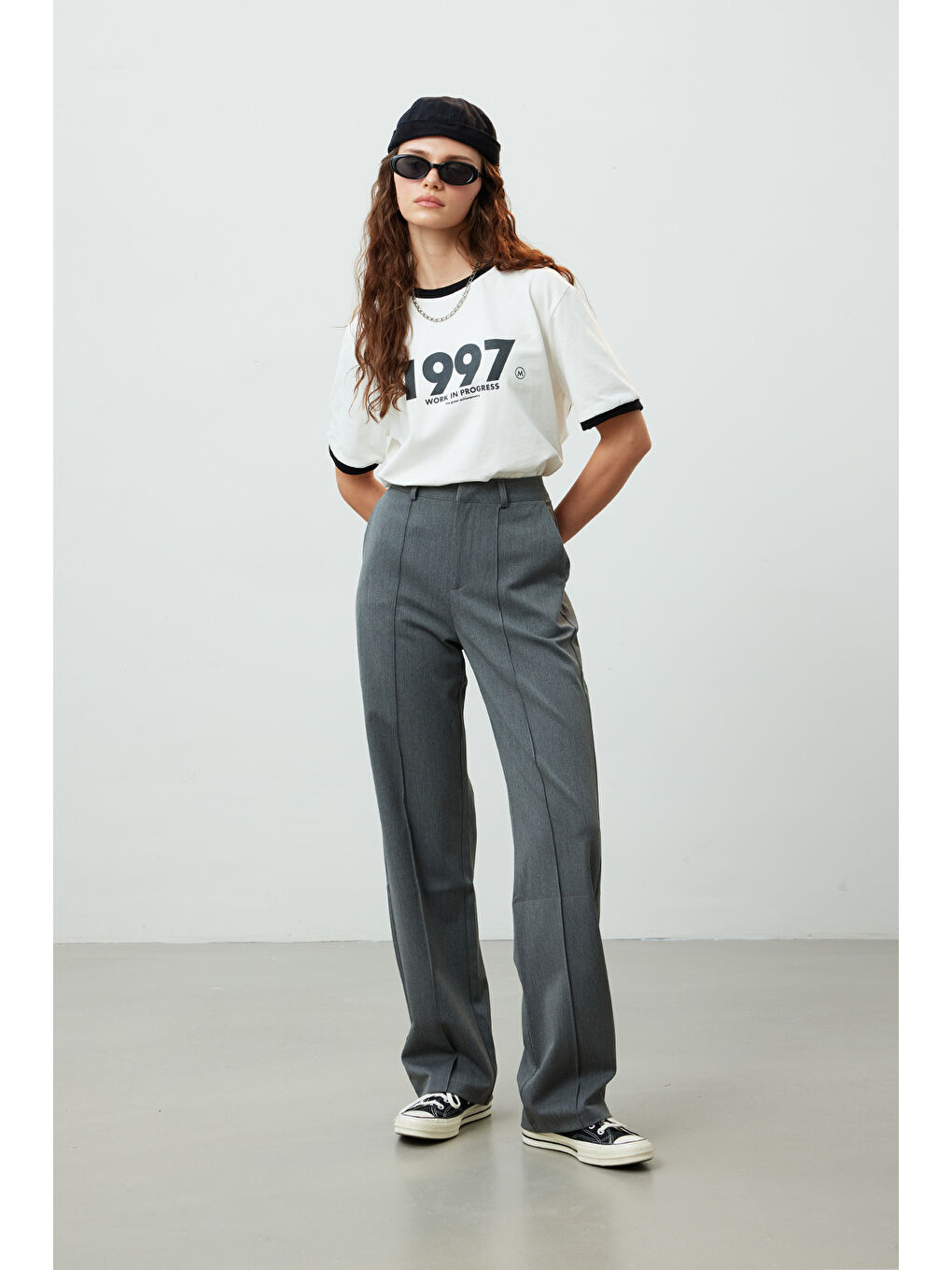 Premium Straight Pantolon Gri