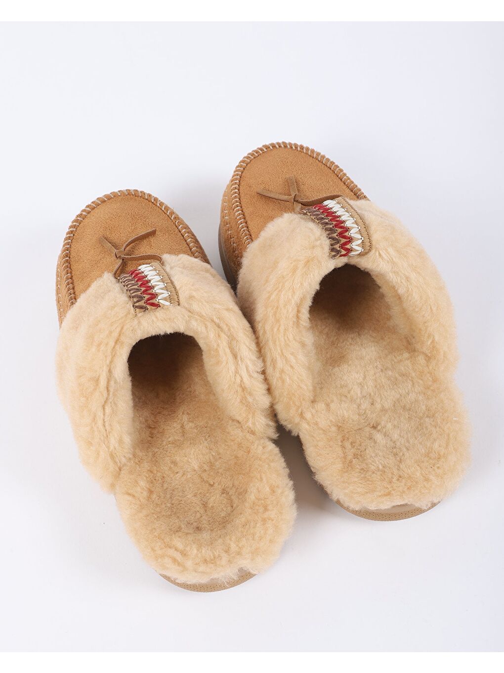 Kahverengi Kadın Pelüş Astarlı Kışlık Ev Terliği - LUXY-2