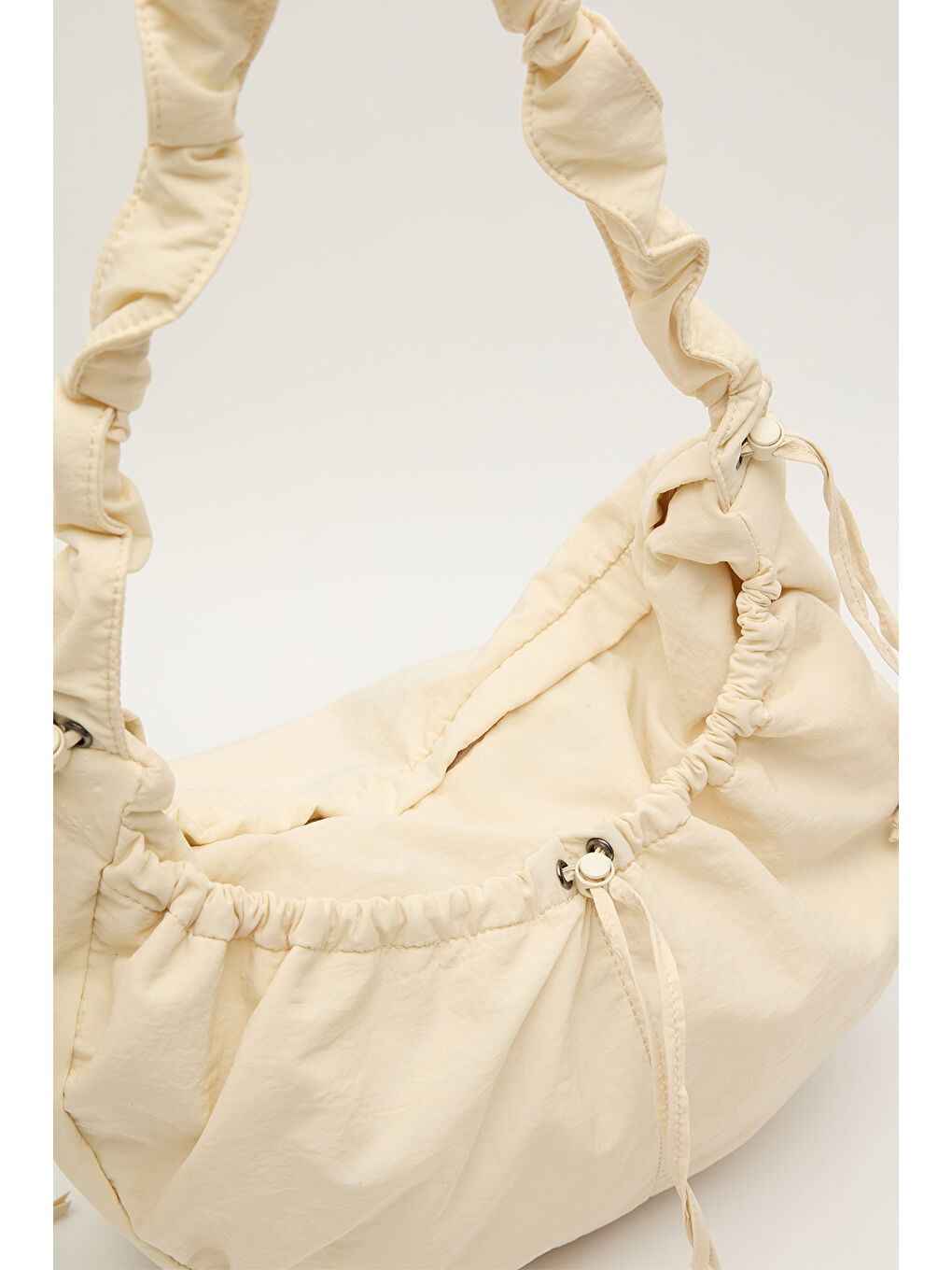 Bej Enya Torba Cepli Çapraz Çanta Vanilya-4