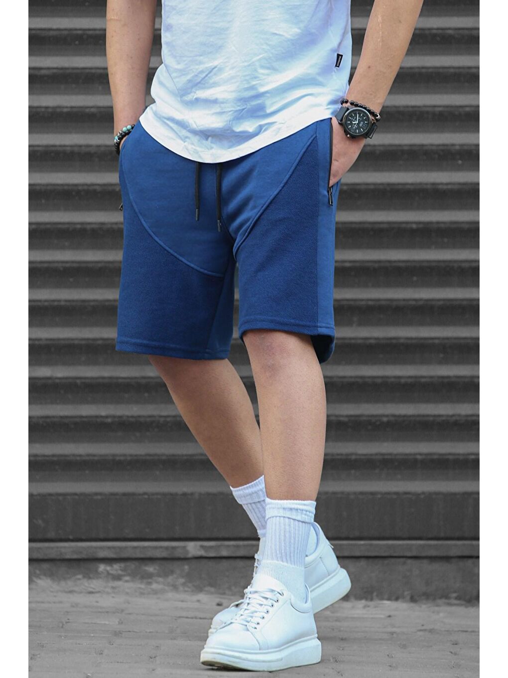 Lacivert Erkek Basic Kapri Şort