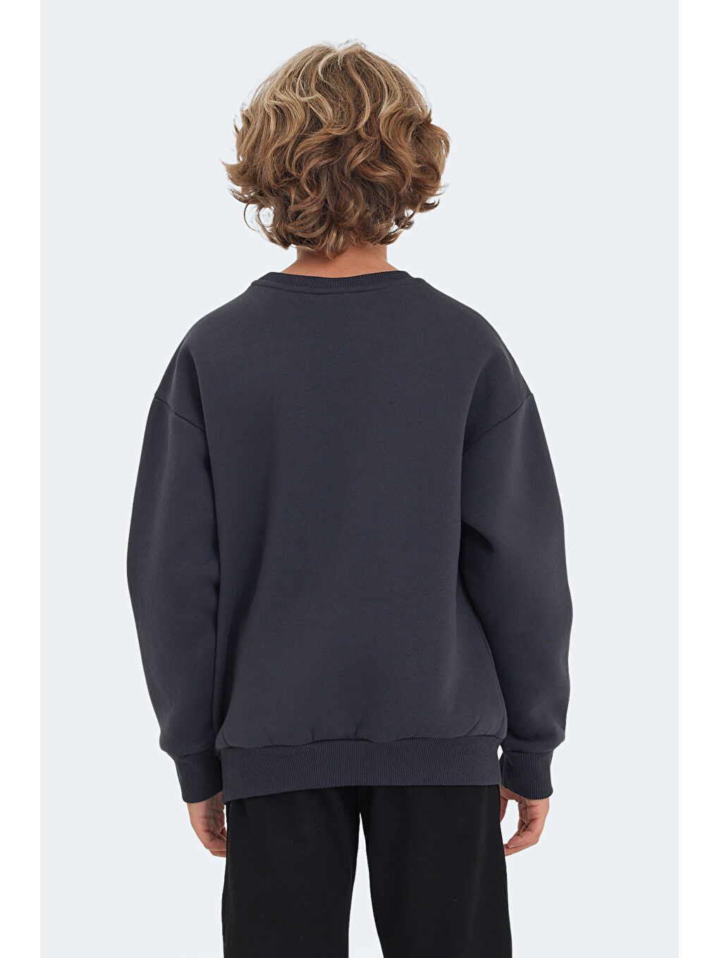 LONE Unisex Çocuk Koyu Gri Sweatshirt-1