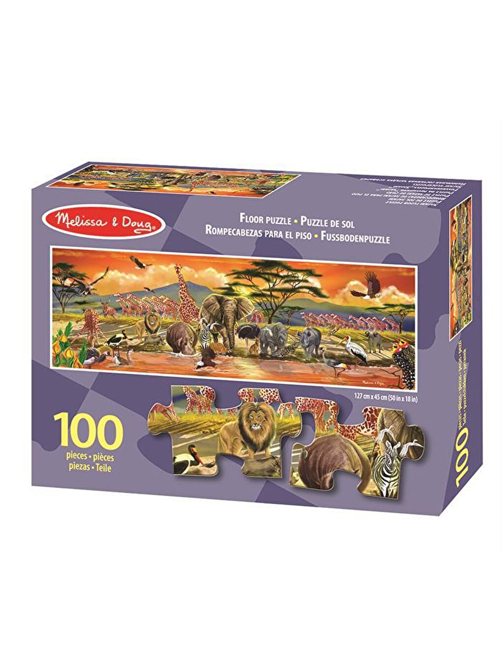 Melissa and Doug Karışık Dev Yer Yapbozu - Safari (100 parça)