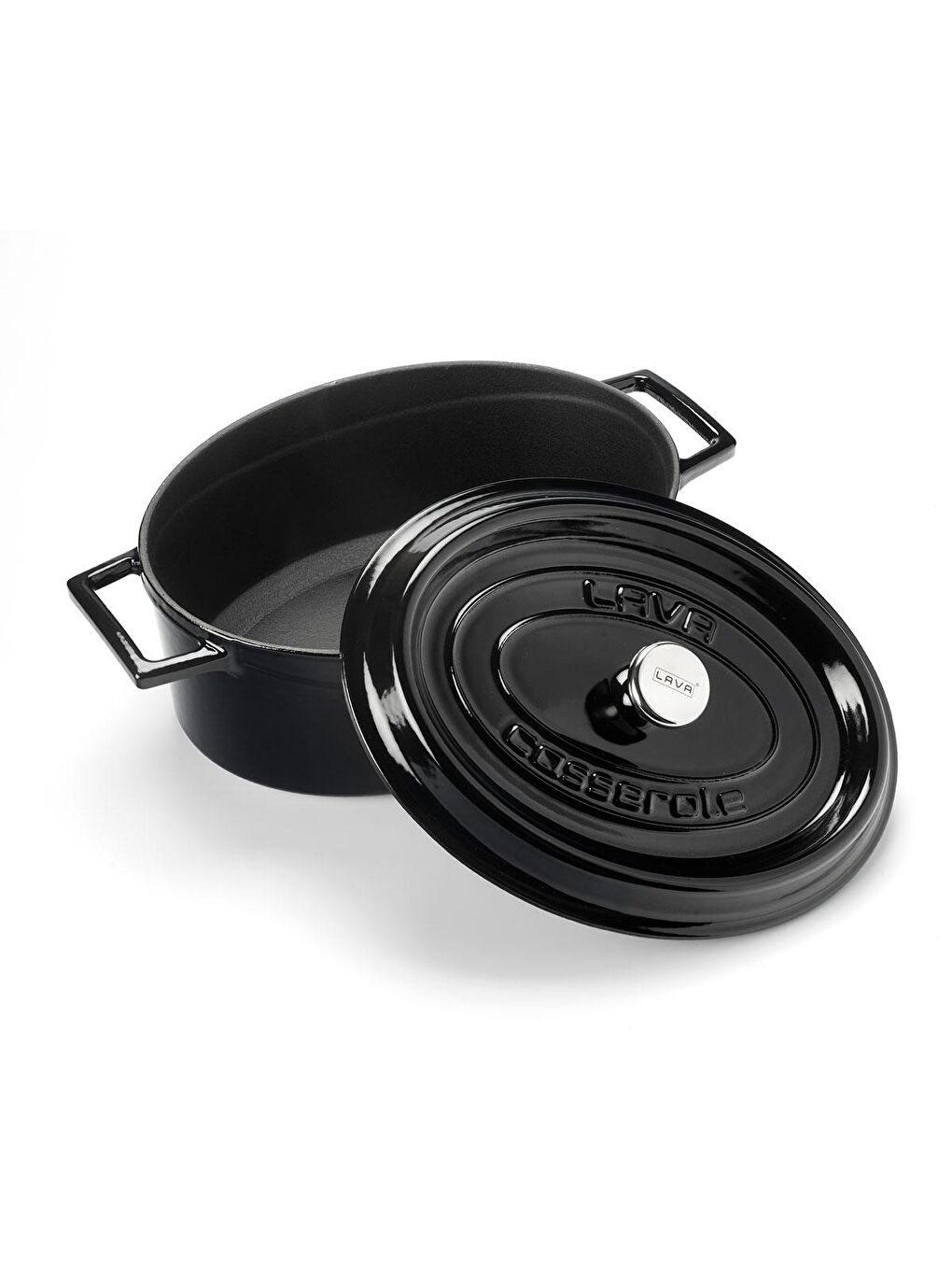 Siyah Oval Tencere. Trendy Serisi Ölçü 21x27cm.-1