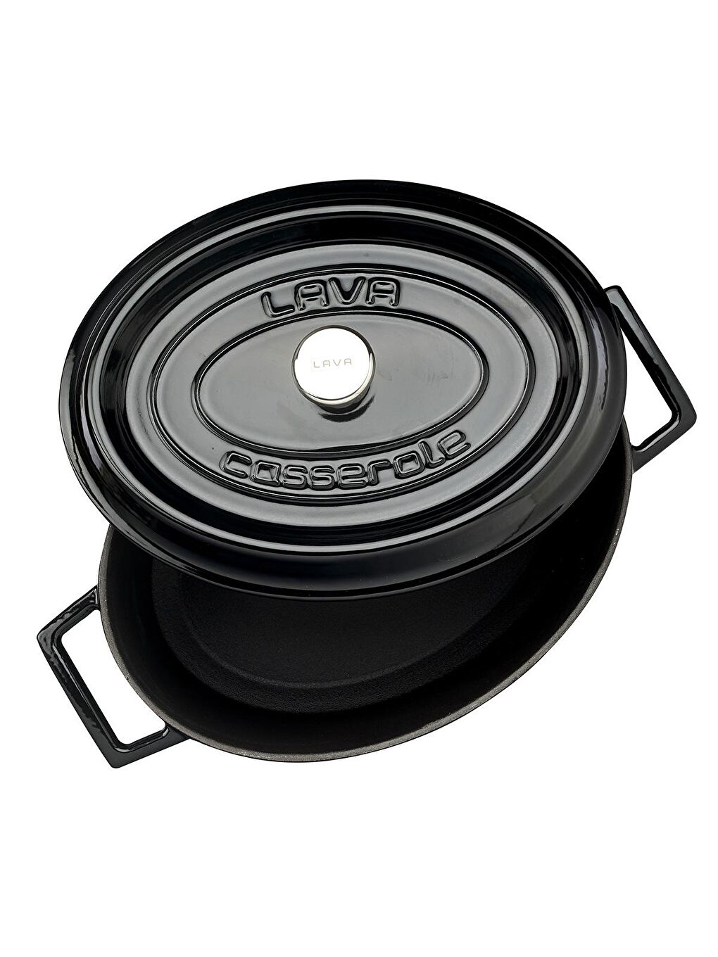 Siyah Oval Tencere. Trendy Serisi Ölçü 21x27cm.-2