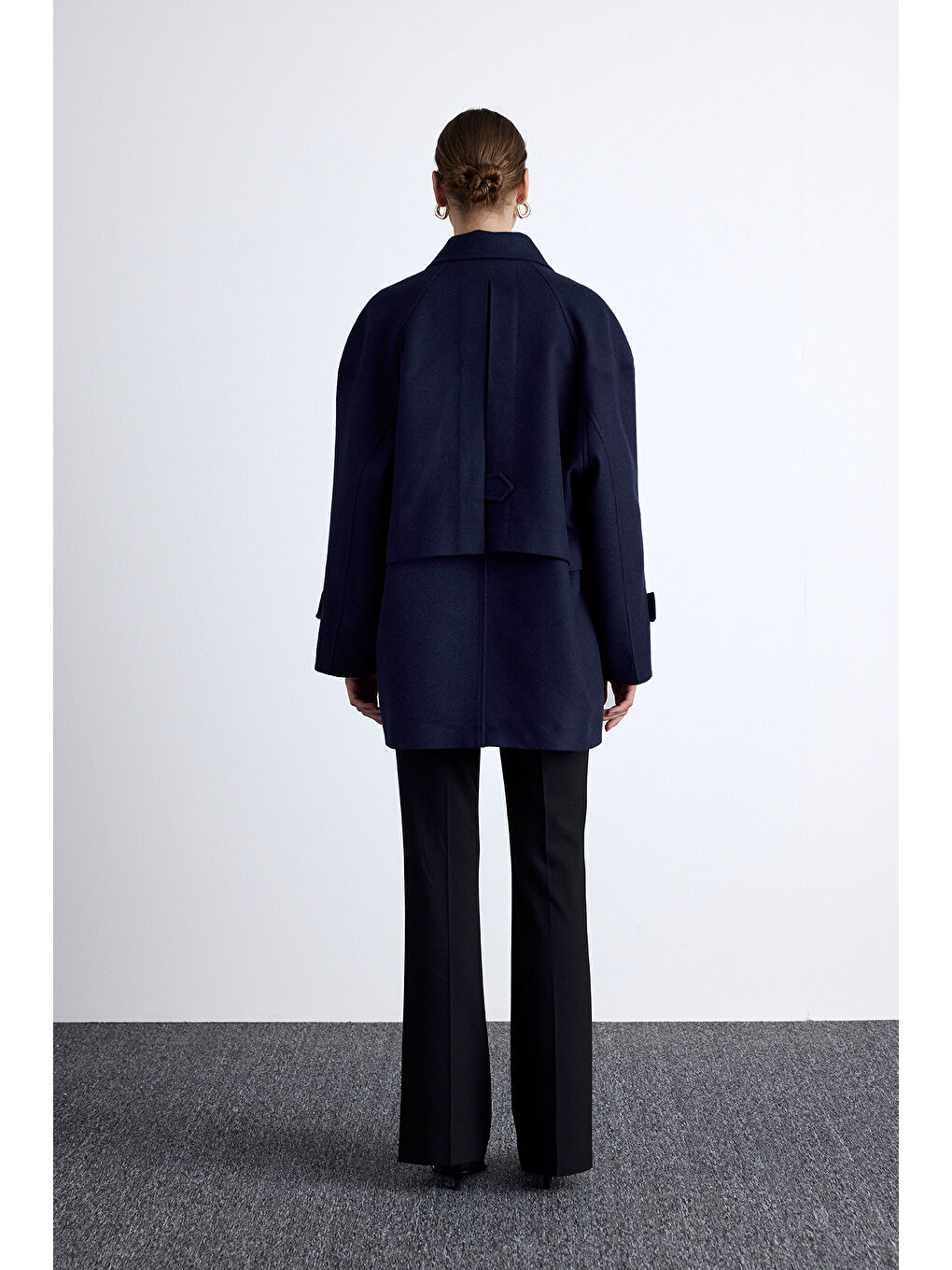 Mari Kruvaze Trenç Kaban Lacivert-3