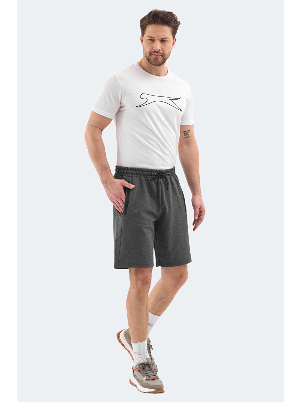 RAYAN Erkek Cepli Antrasit Şort-6