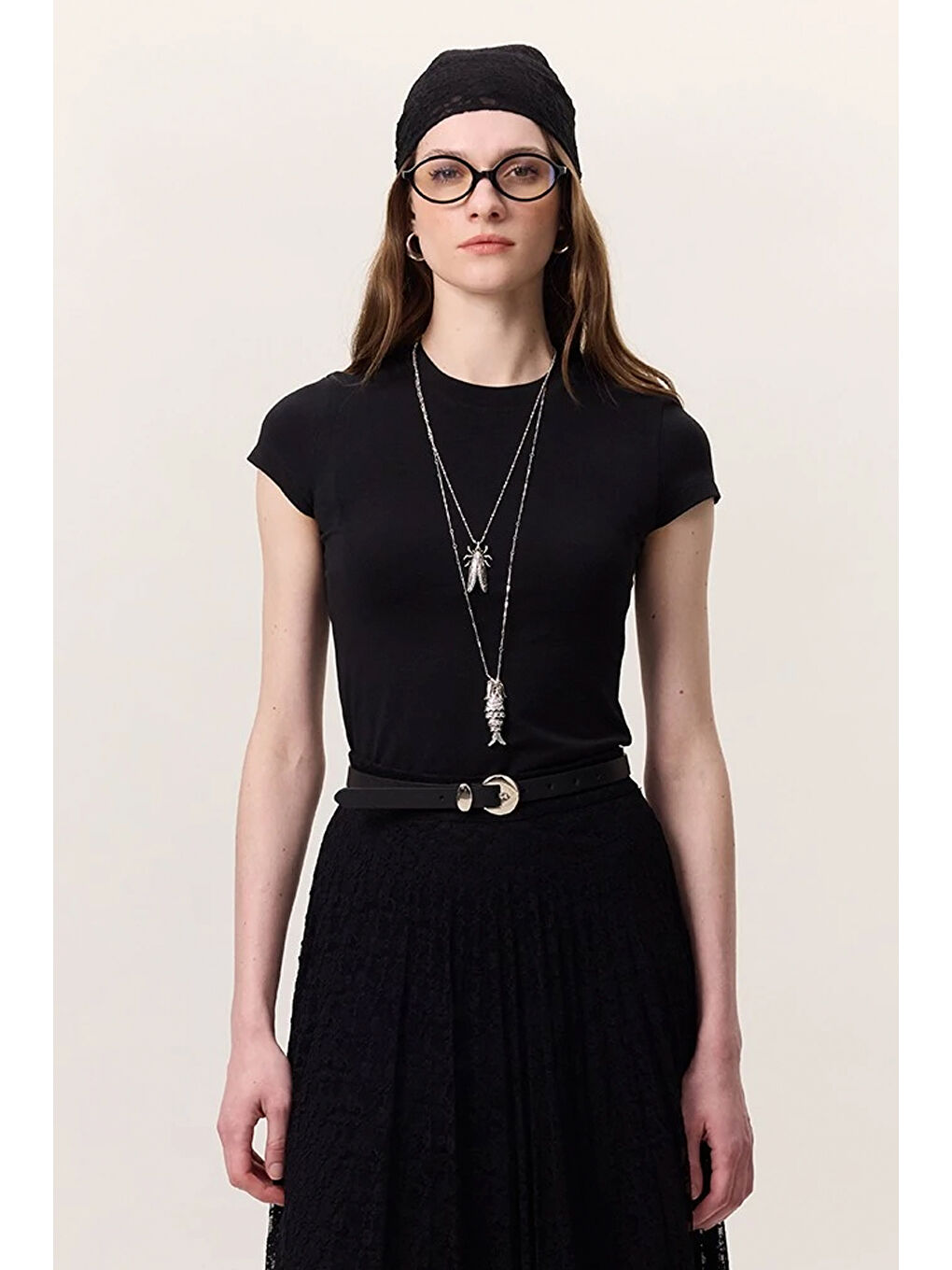 Kısa Kollu Elastanlı Body Siyah-1