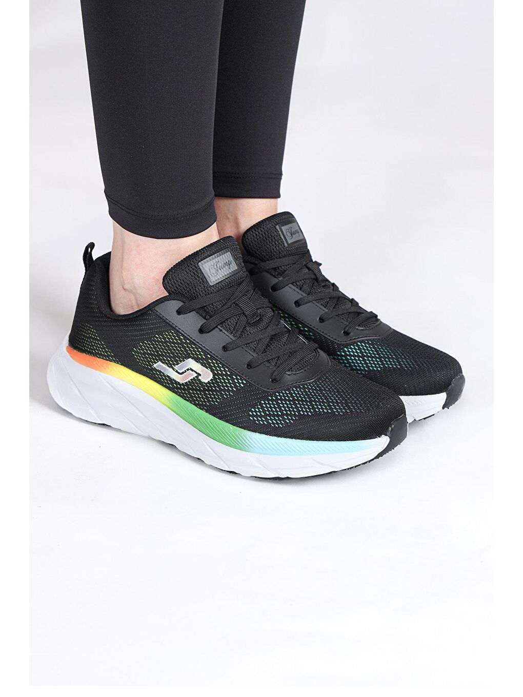 28052 Siyah - Beyaz Kadın Sneaker Günlük Spor Ayakkabı-1