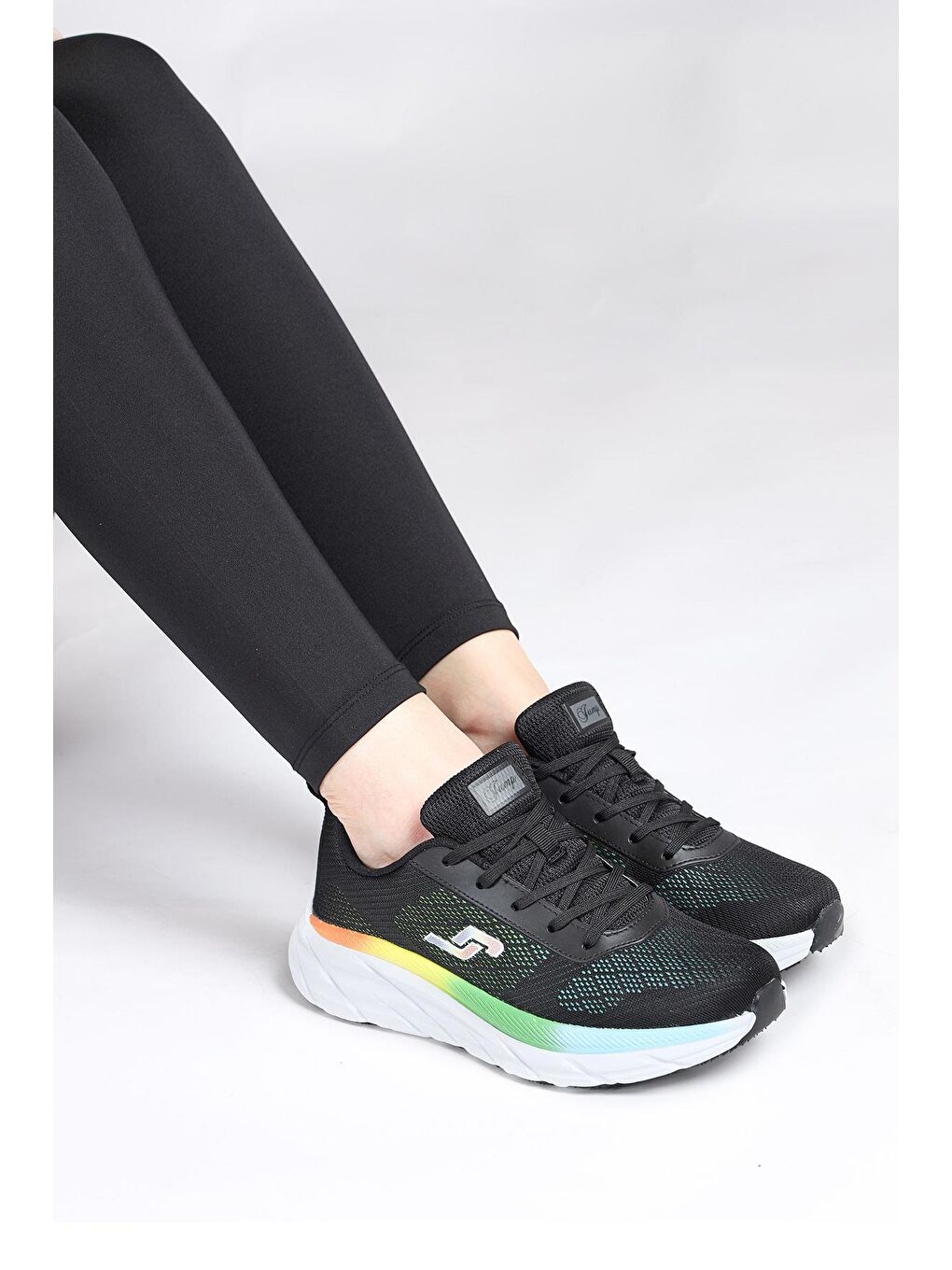 28052 Siyah - Beyaz Kadın Sneaker Günlük Spor Ayakkabı-4