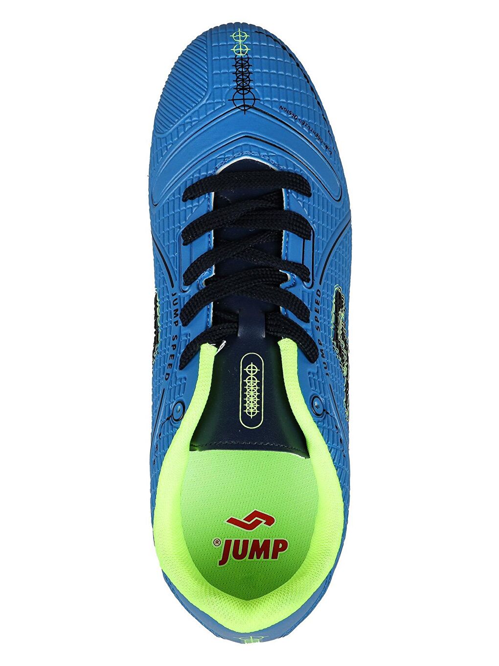 Jump Mavi-Yeşil 28223 İndigo - Neon Yeşil Çim Halı Saha Krampon Futbol Ayakkabısı - 2