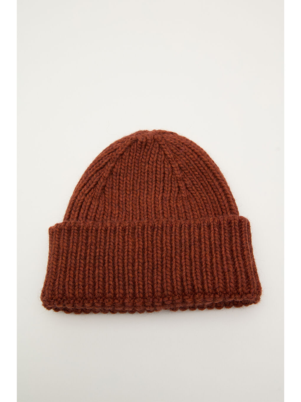 Kahverengi Kalın Örgü Bere Kiremit-1