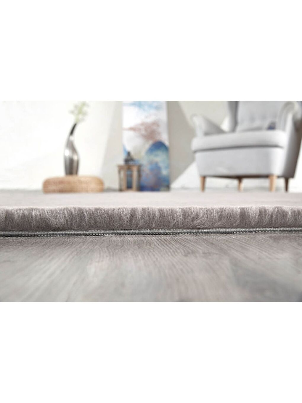 Kürk Halı 120x180 Antrasit-1