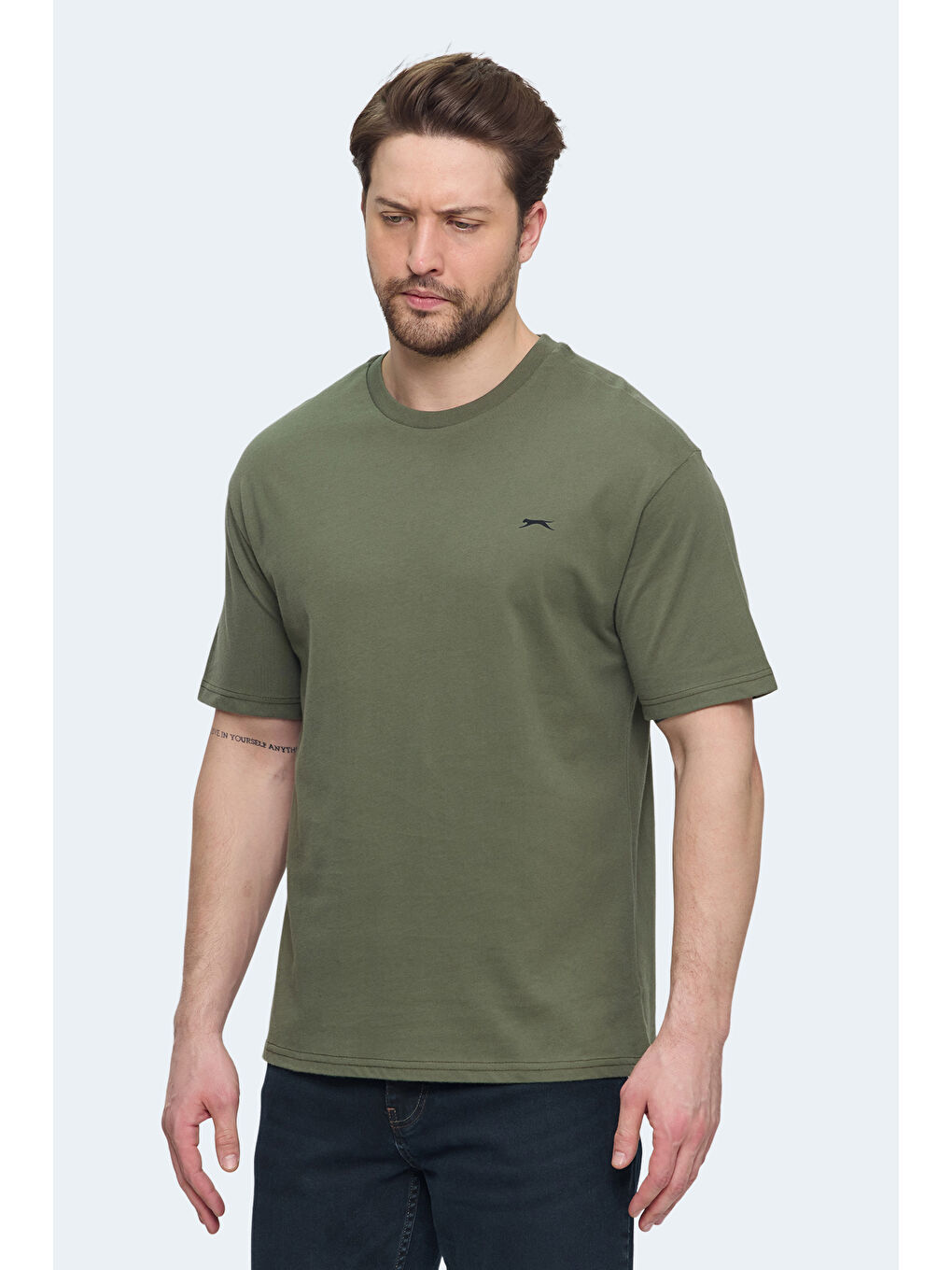 VELLAMO Erkek Haki Tişört-3