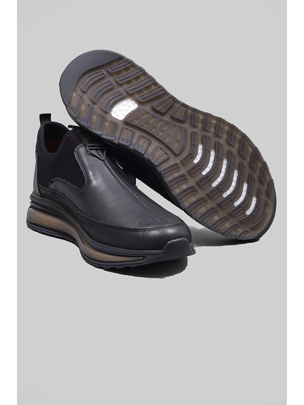 Siyah Beatrice Hakikii Deri Günlük Ayakkabı Sneaker Erkek-2