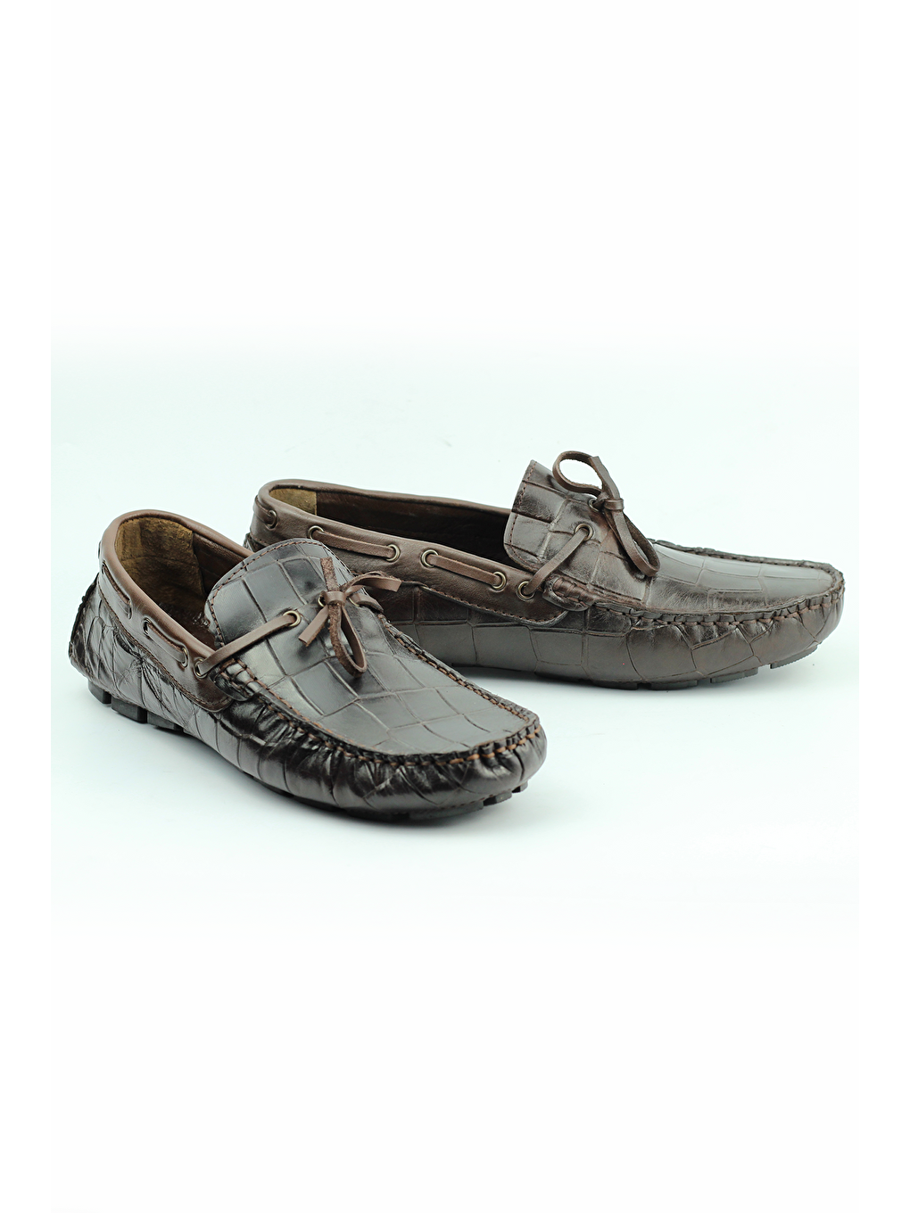 Kahverengi Serdar Yeşil Meazza Hakiki Deri Günlük Ayakkabı Erkek-1