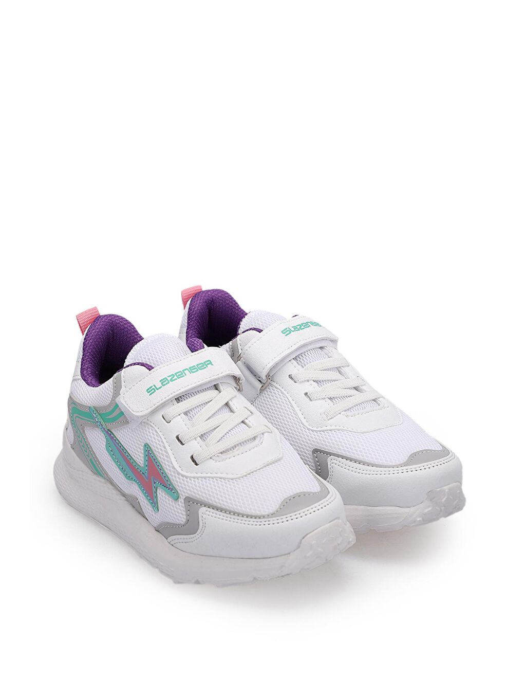 KAORU IN Kız Çocuk Cırt Cırtlı Beyaz / Lila Sneaker-1