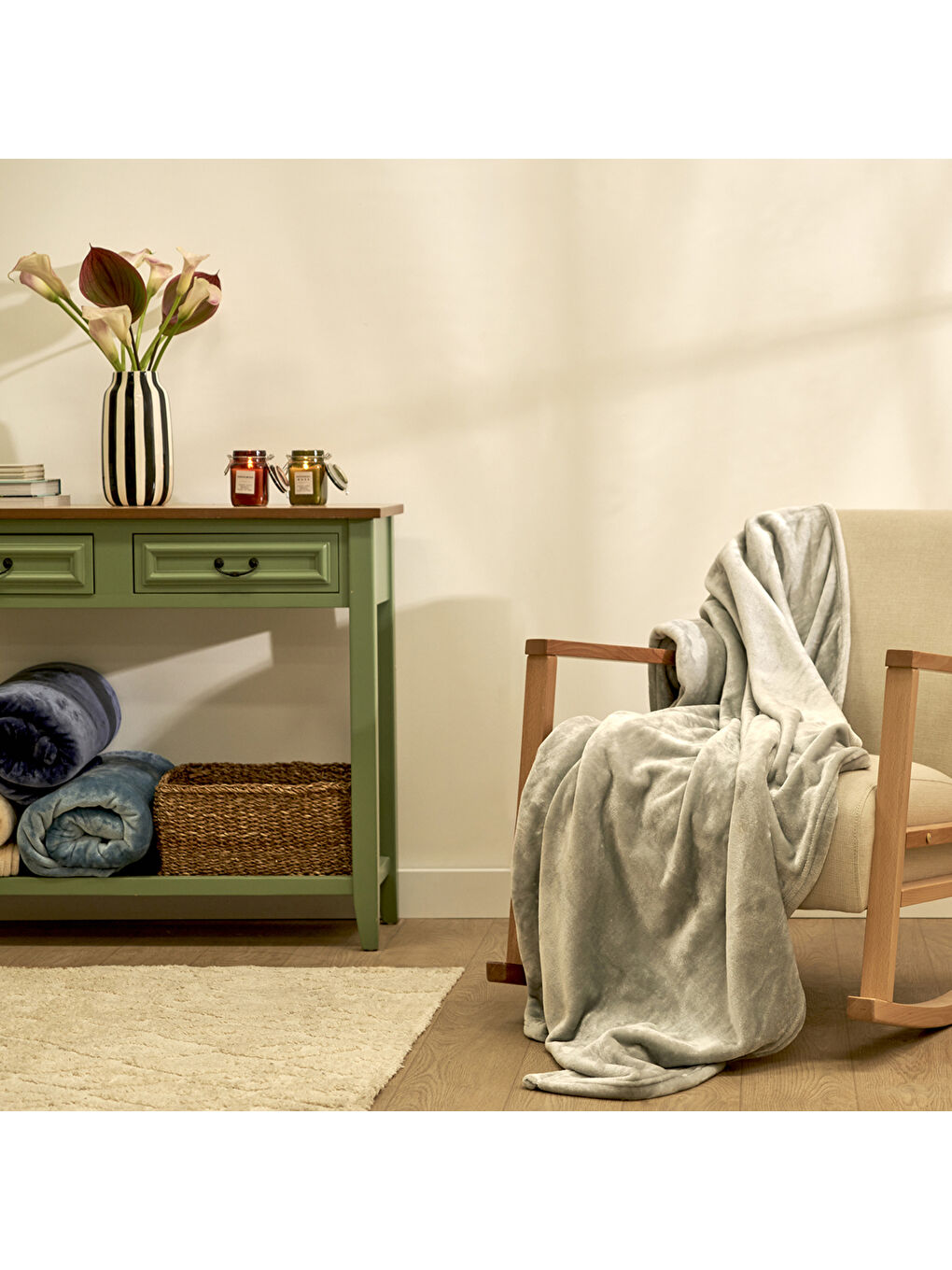 Shelly Wellsoft Tv Battaniyesi Açık Gri (140x190 cm)-2