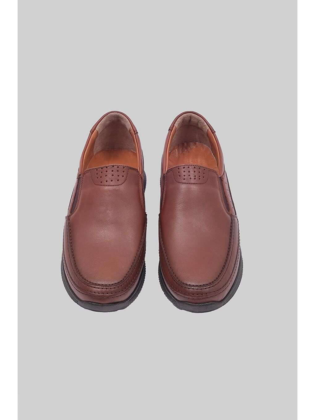 Kahverengi Soft Lithe 4373 Hakiki Yumuşak Deri Ve Rahat Büyük Numara Günlük Ayakkabı 45-46-47-48-2