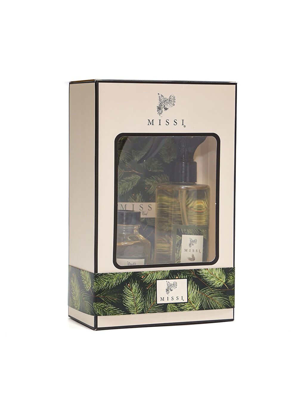 Yeşil Yılbaşı Amber Wood Hediye Seti (Oda Kokusu- Oda Spreyi-Kokulu Zarf)-2