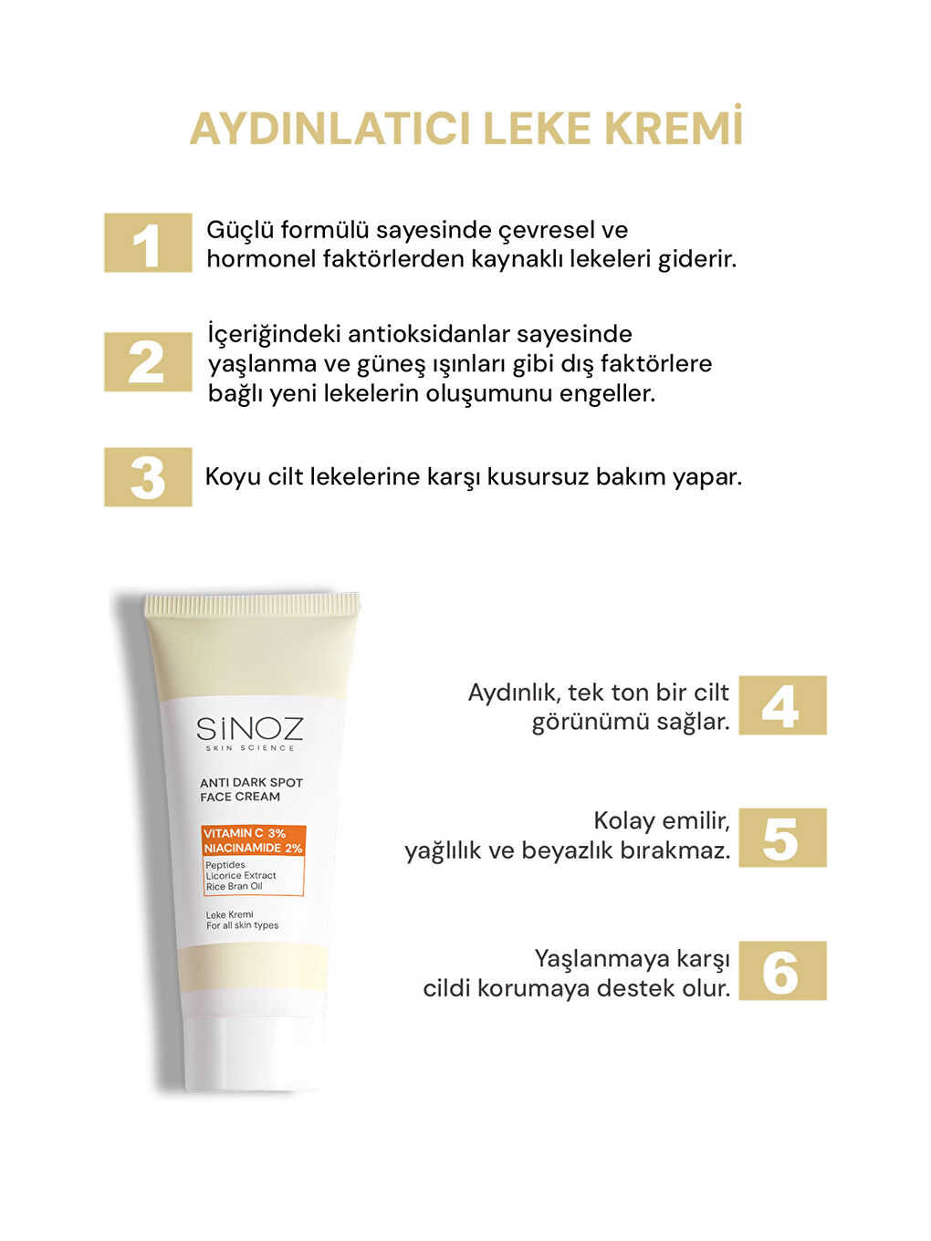 Leke Kremi (VİTAMİN C 3% NİACİNAMİDE 2%) 40 ml-1