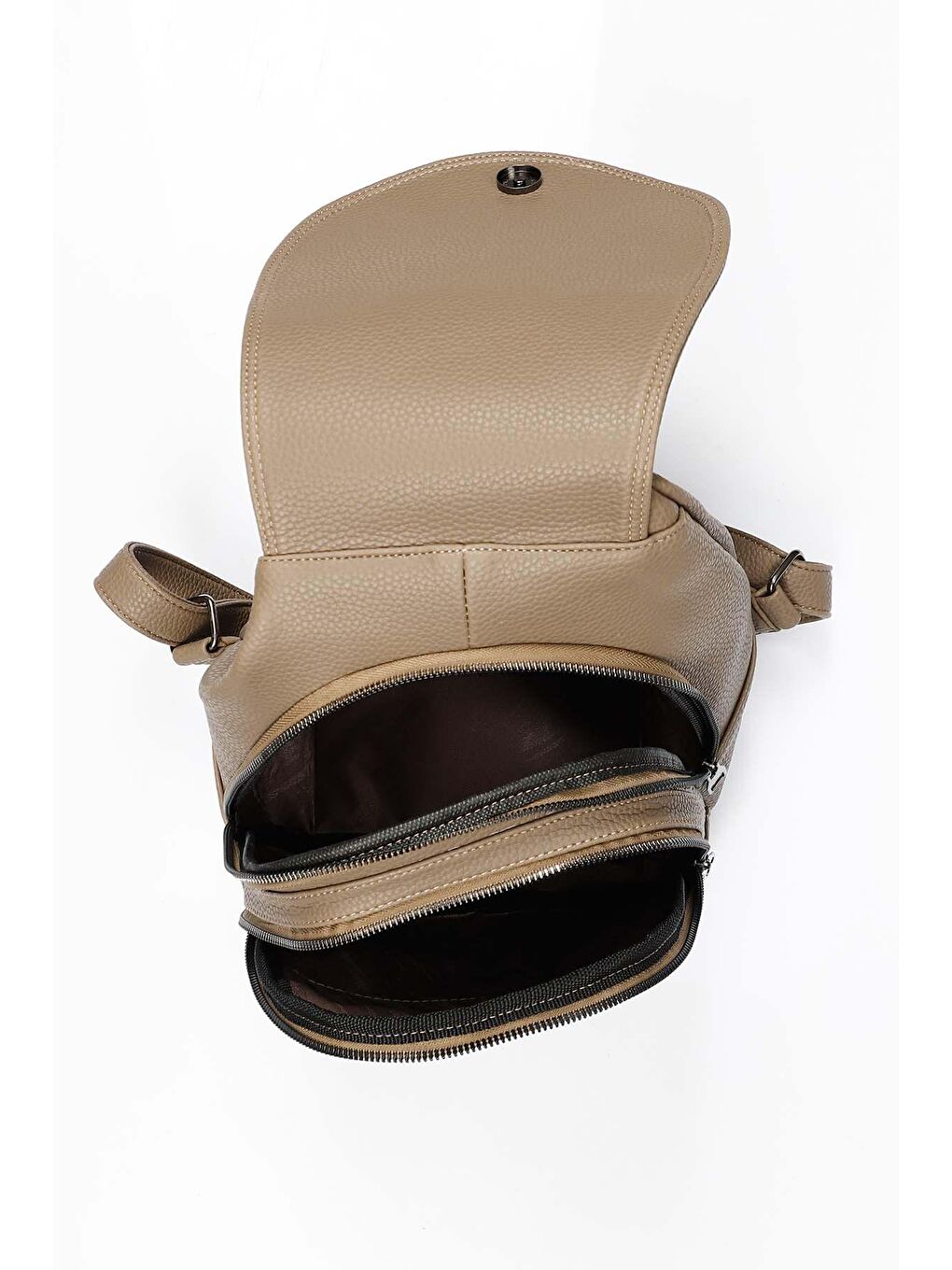 Bej Büyük Boy Kadın Sırt Ve El Çantası B6801-4