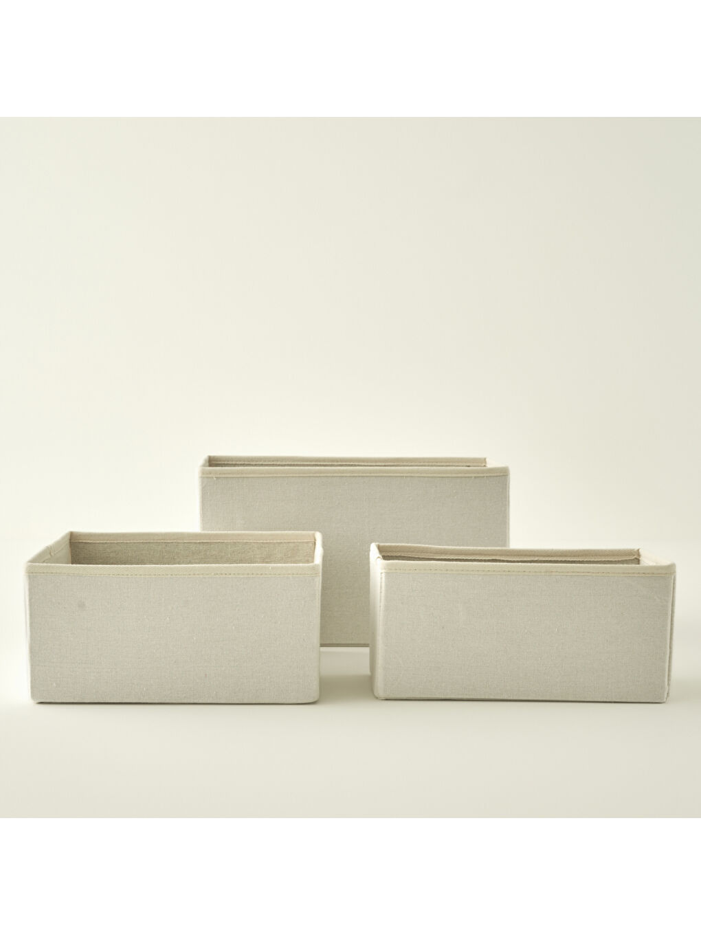 Bej Ella Katlanabilir Organizer Sepet Naturel (28x28x13 cm)-2