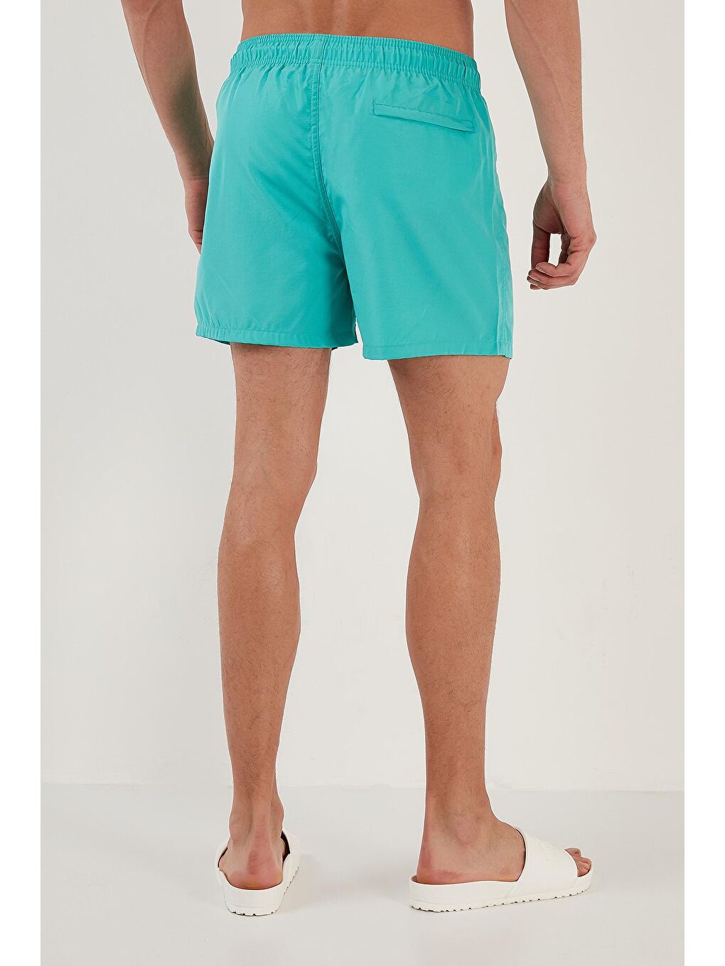 Turkuaz Deniz Şortu Belden Bağlamalı Mayo Short 3800350-2