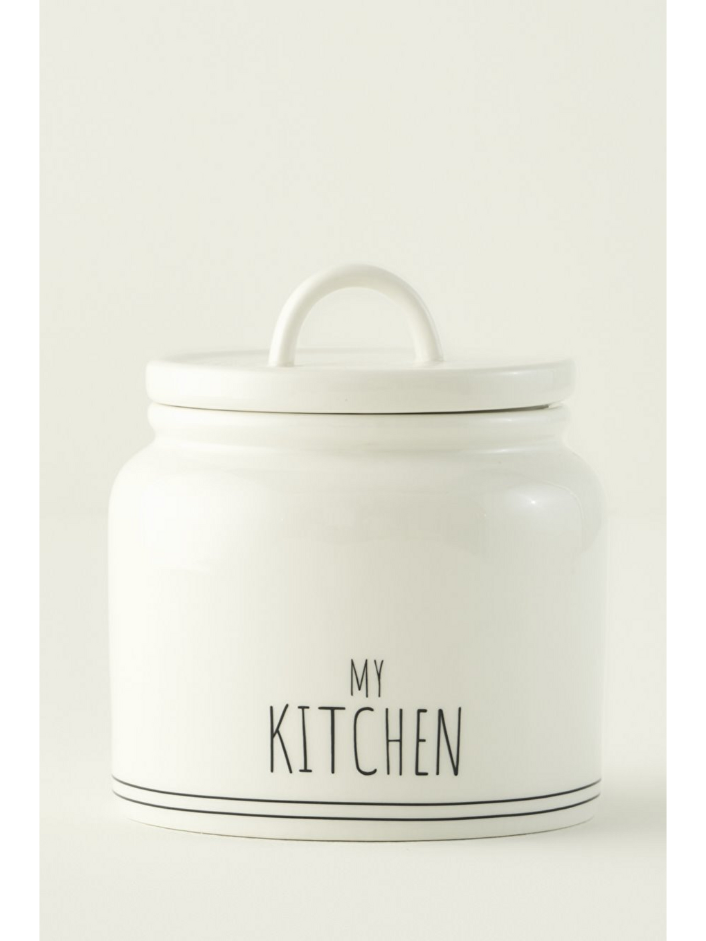 My Kitchen Porselen Kavanoz Beyaz (500 Cc)-1