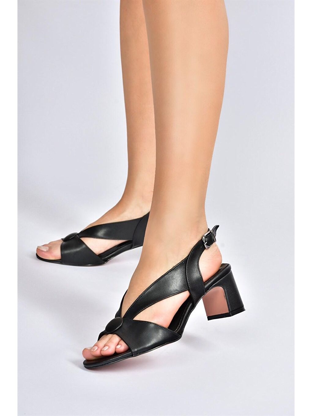 M2525752 Siyah Kadın Topuklu Ayakkabı-1