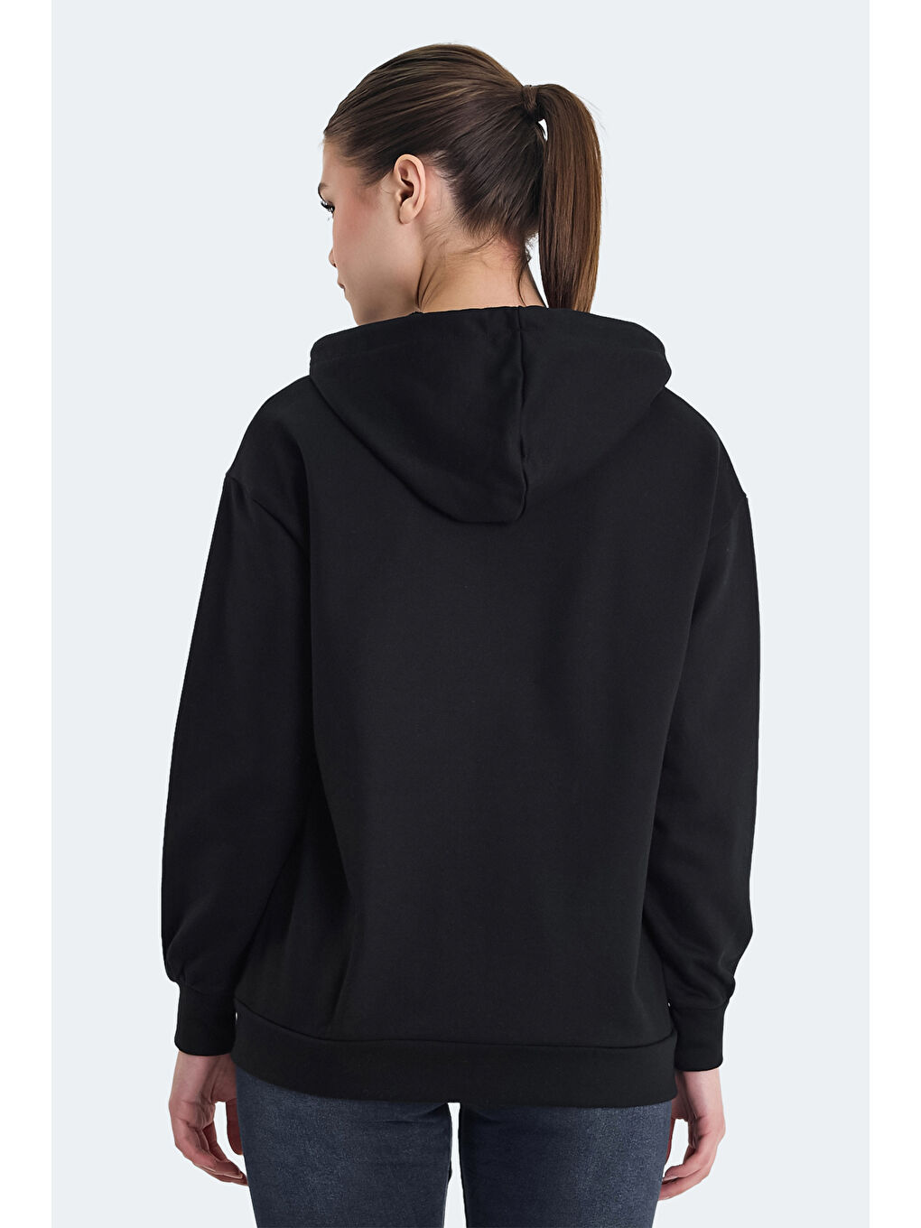 KATHLEENA IN Kadın Oversıze Siyah Sweatshırt-1