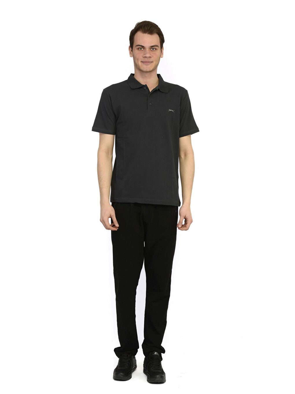 SLAZENGER SALVATOR Erkek T-Shirt Koyu Gri - 1