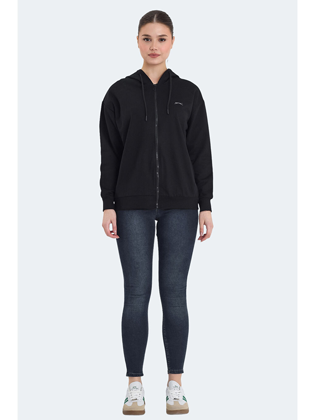 KATHLEENA IN Kadın Oversıze Siyah Sweatshırt-6