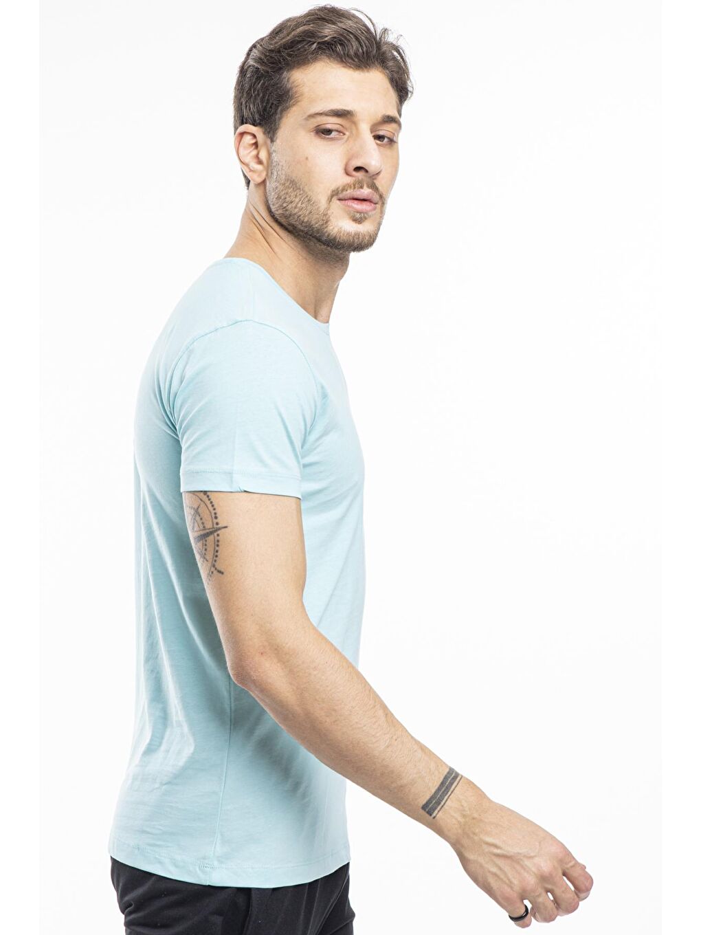 SANDER Erkek Tişört Mavi-1