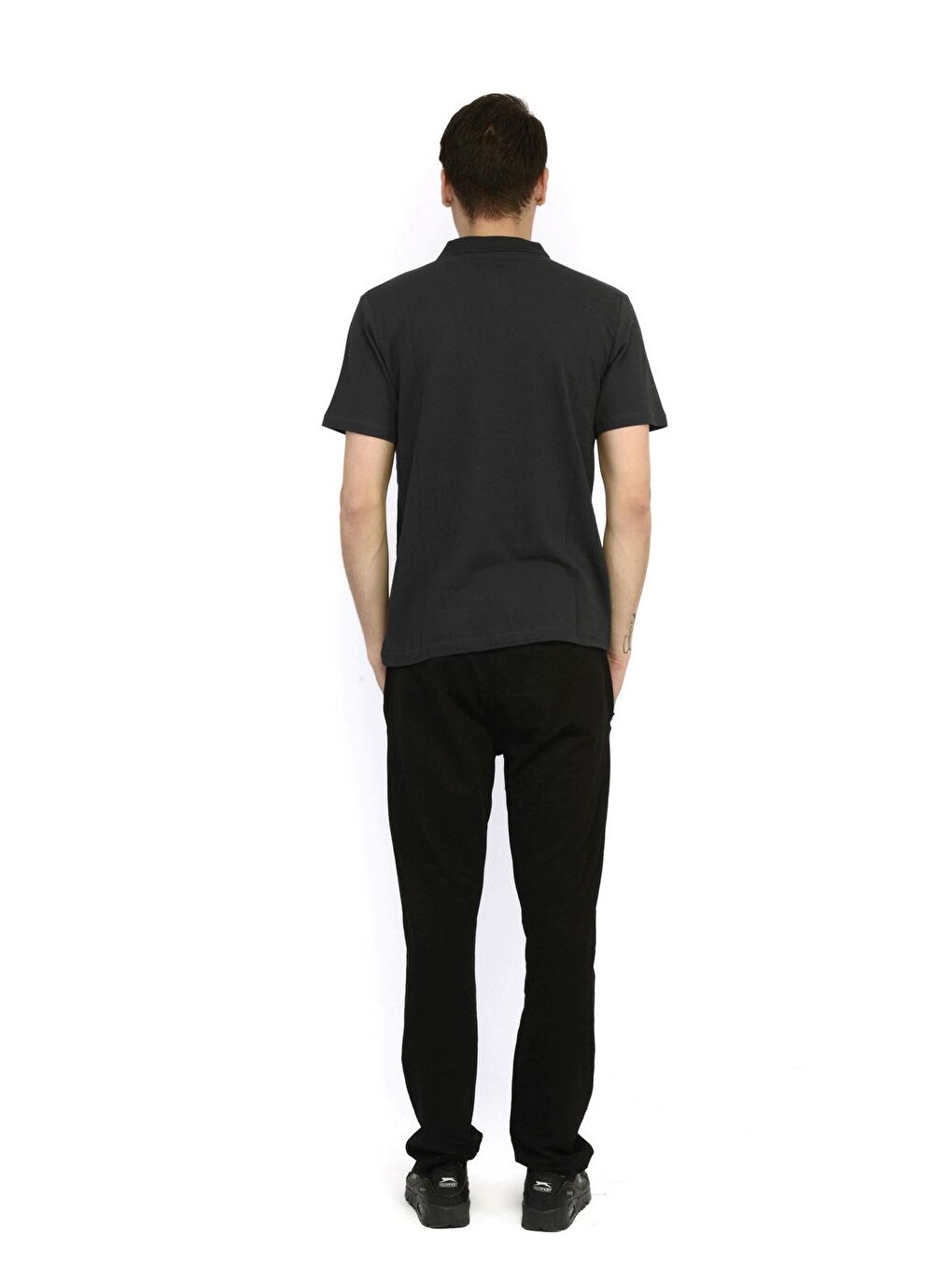 SLAZENGER SALVATOR Erkek T-Shirt Koyu Gri - 3