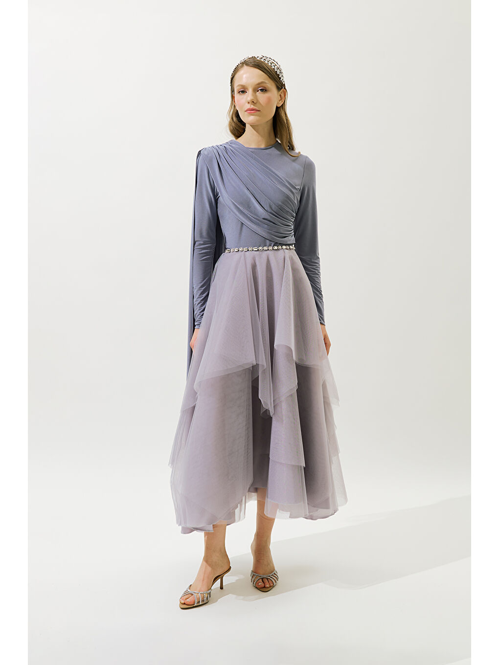 Emılıa Katlı Tül Etek Lila-2