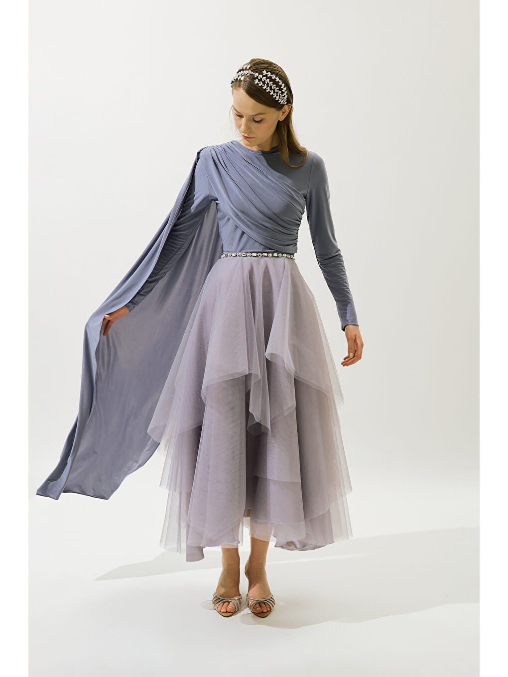 Emılıa Katlı Tül Etek Lila-4