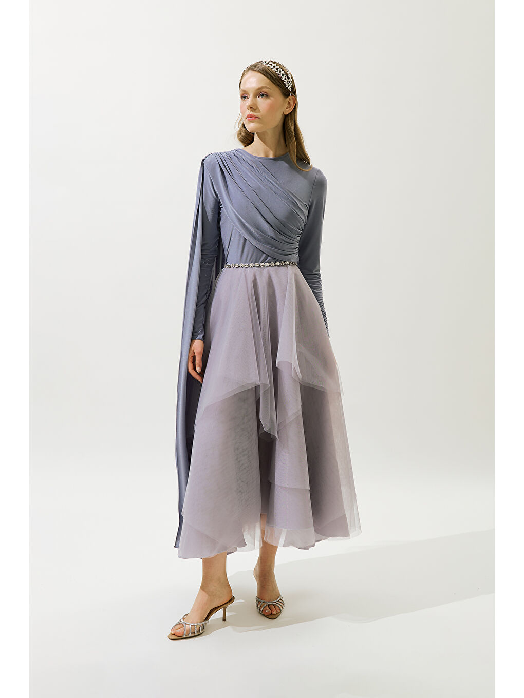 Emılıa Katlı Tül Etek Lila-5