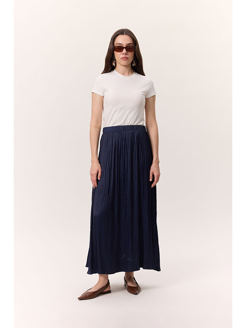 Crush Saten Etek Lacivert-1