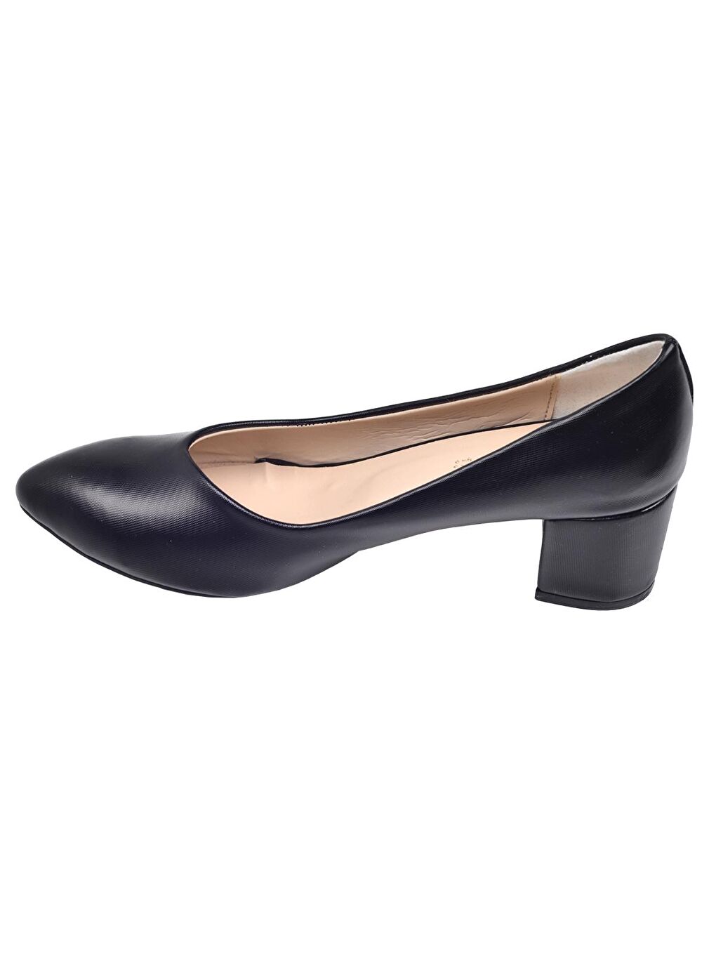 Siyah Parlak Büyük Numara 6 Cm Topuklu Kadın Ayakkabı Alens 301-1