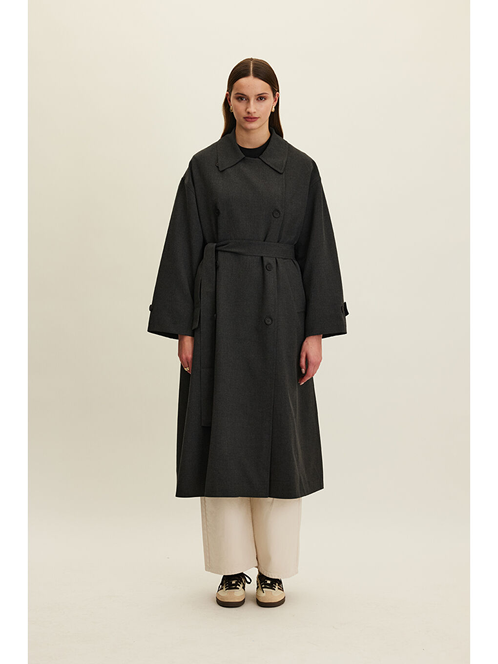 Nicola Kruvaze Trençkot Antrasit