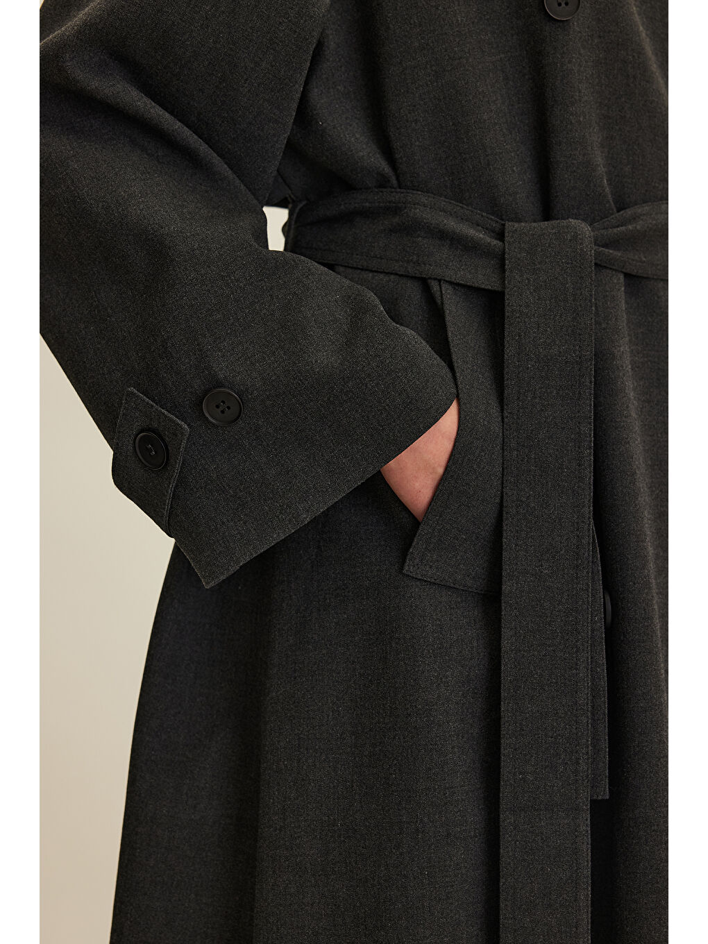 Nicola Kruvaze Trençkot Antrasit-3