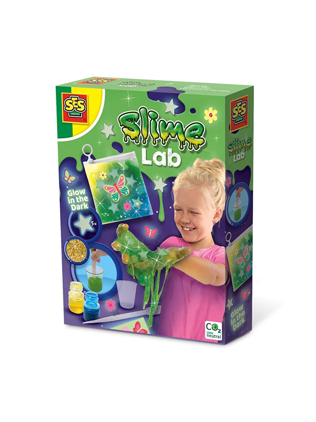 SES Creative Karışık Slime Lab - Karanlıkta Parlayan - 1