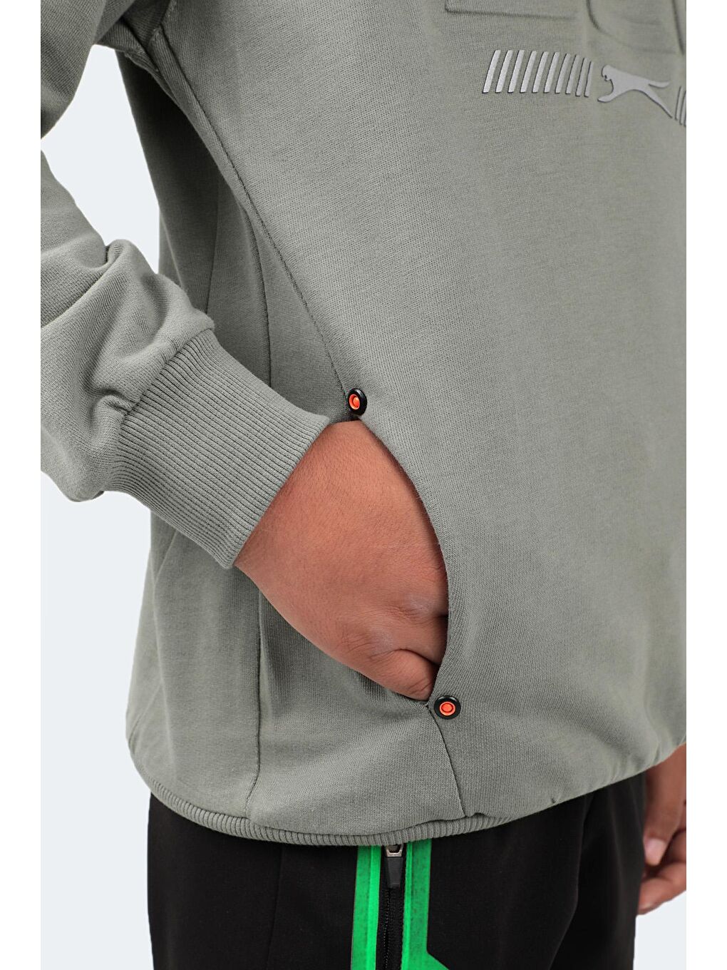 SLAZENGER Haki DROR Unisex Çocuk Sweatshirt Haki - 4