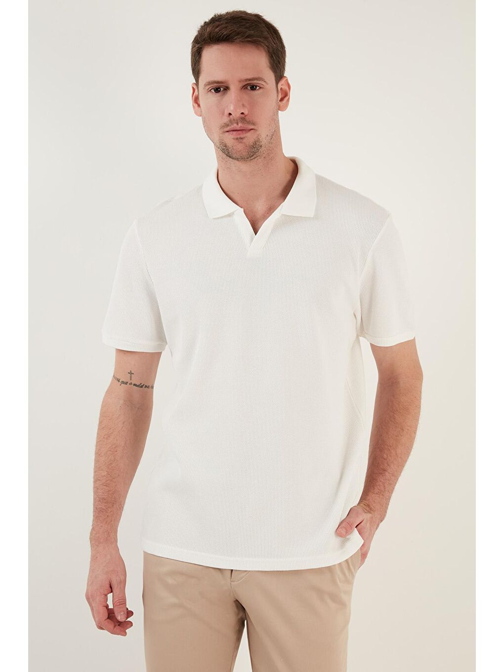 Buratti Ekru Pamuklu Regular Fit Polo T Shirt 5902645 - 2