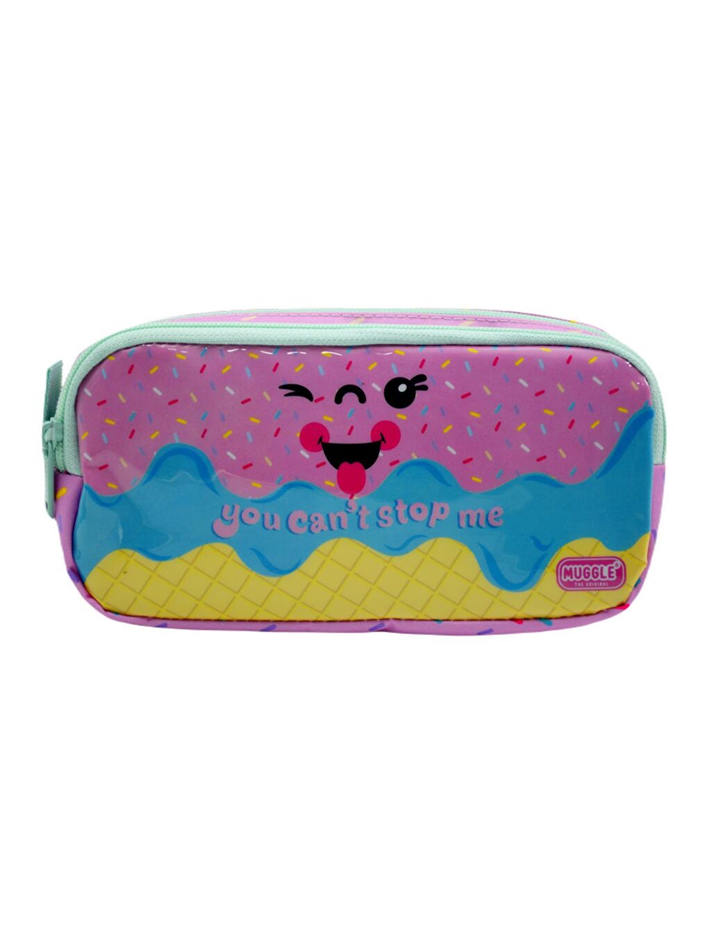 Pink Ice Cream 2 Gözlü Kalemlik Çantası (MU-8713)