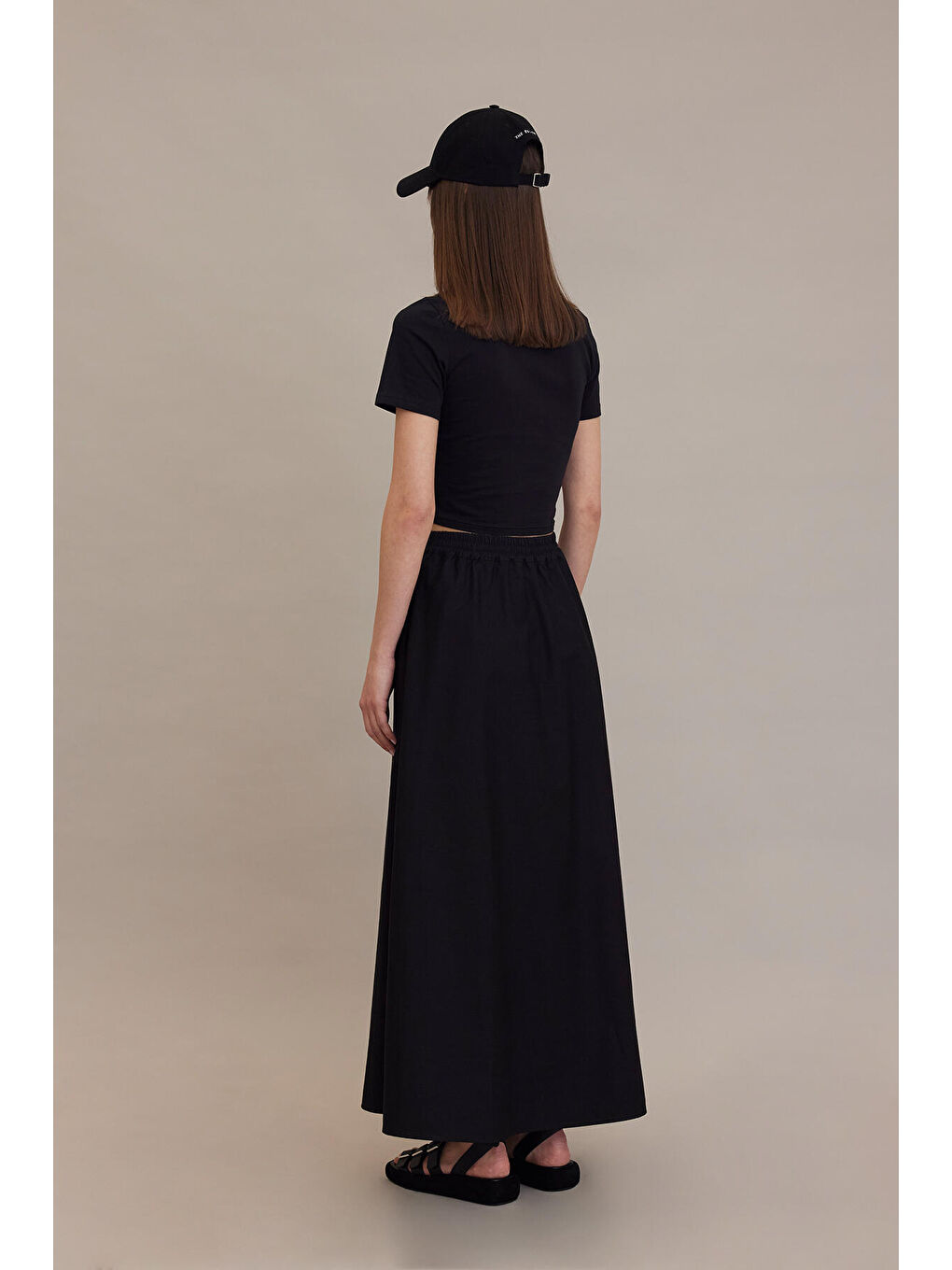 Bol Kesim Kloş Etek Siyah-7