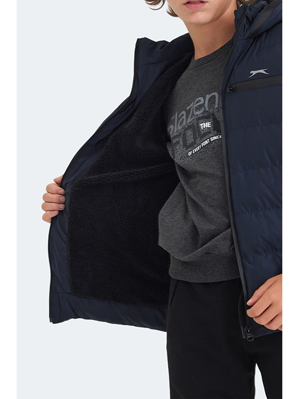 Lacivert CAPTAIN Unisex Çocuk Şişme Mont-3