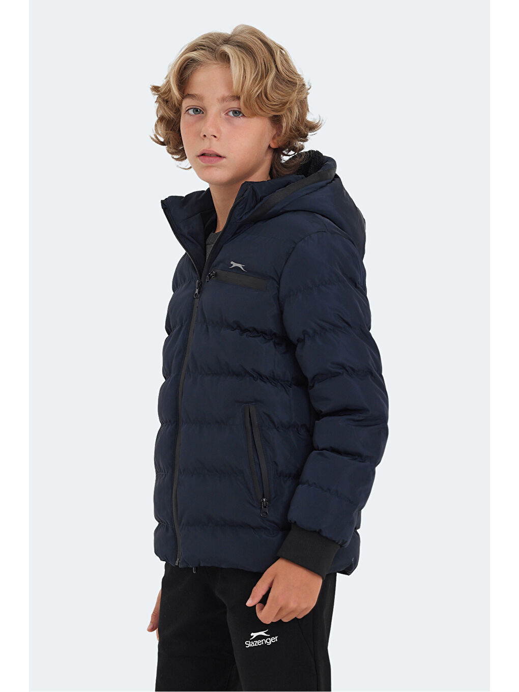 Lacivert CAPTAIN Unisex Çocuk Şişme Mont-5