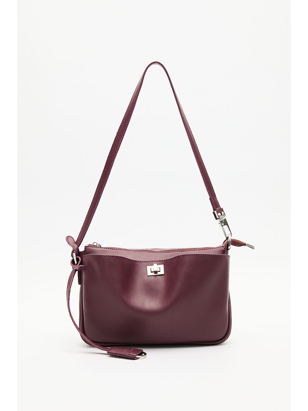 Kırmızı Arte Mini Baget Çanta Vişne-1